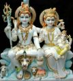 White Marble Shiv Parvati Statue