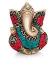 Brass Multicolor Decorative Ganesha Statue 