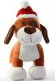 Brown Brown christmas dog soft toy