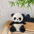 Black White Plain Panda soft toy