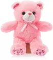 Plain pink teddy bear soft toy