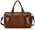 Rust buckskin pu leather stylish duffle bags