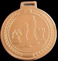 Round golden aashma chess medal