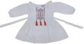 White Embroidery Kids Top