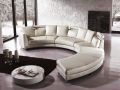 Curved Leather Sectional Sofa