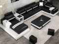 Designer U Shaped Black Sofa Set