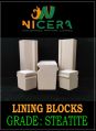 Square Rectangular Off White Nicera steatite lining blocks