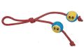 Multi Color Plain Pets Like 2 ball handle dog rope toy