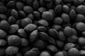 Dark Black charcoal briquettes