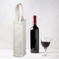 Rectangular White Plain Handmakers canvas  bottle bag