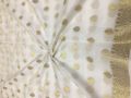 White banarasi chanderi jacquard fabric