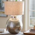 Hammered Silver Lamp