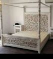 Oak Wood Canopy Bed