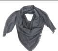 BLACK cotton jacquard scarf