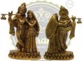 6 Inches Brass Radha Krishna Statue