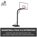 Grip BasketBall Pole With 25MM Fiber Board (2.2 Extension)