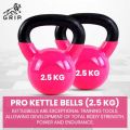 Grip Vinyl Coated Cast Iron Colored Kettlebell(2.5kg)