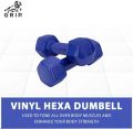 Grip Vinyl Hexa Dumbbells