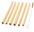 Brown cleaning straw bamboo straw set