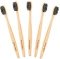 Enable Nature Natural c curve charcoal bristles bamboo toothbrush