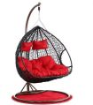 PE Rattan And Metal Frame Oval Black Brown Creamy Red White Yellow New Non Polished Polished handmade patio rattan hanging swing chair