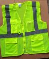 Polyster Green Orange Plain Printed Full Sleeve Sleeveless reflective safety jacket