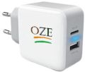 OZE 0.5 amp Dual USB Fast Mobile Charger ( White )