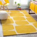 Rectangular Available In Different Color Plain Printed handmade tufted carpet
