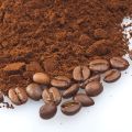 Brown filter coffee powder