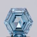Hexagonal Shape 1.40ct Fancy intense blue SI1 IGI Certified Lab Grown Diamond CVD