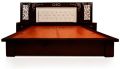 Polished Square Brown New designer wooden double bed