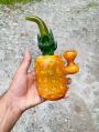 Plain Polish pineapple shape glass bong pipe