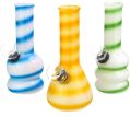 Glass Multicolor Plain Polished coloured smoking bong