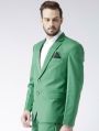 Full Sleeves Plain mens poly cotton green viscose blazer