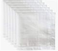 Cotton Square Plain white handkerchiefs