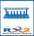 Plastic Blue Polished RX2 Scitech India Test Tube Stand