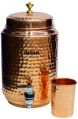 copper hammered design water pot