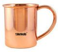 Round Copper Color Plain Printed Polished Sahi Hai copper moscow mule  mugs