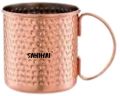 Round Copper Color Printed Polished straight moscow mule hammered copper mug