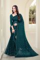 Ladies Antique Embroidered Bollywood Net Saree