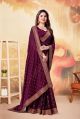 Multicolor Work Saree Parvati Fabrics ladies shimmer chiffon sarees