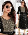 Black Embroidered Naira Cut Suit