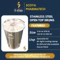 Scoya Polished Round Silver stainless steel jointless containers