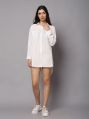 White european style long sleeve denim long shirt