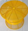 Round Yellow iron wire table