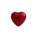 Red Black Dot Heart Shaped Brass Cremation Urn