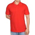 Half Sleeves Plain mens cotton red collar tshirt