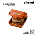 Square Multi color Printed Plain customized burger box
