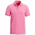Crimp Cotton Polo Neck Pink Mens Plain Polo tshirt