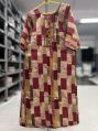 Maroon Stitched ladies designer cotton printed kurti